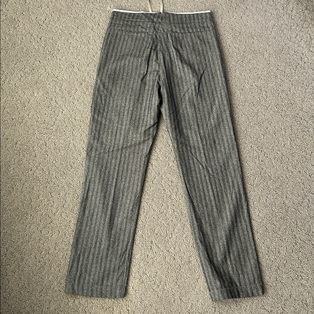 Hannoh Wessel Herringbone Wool Trousers Cotton Vintage Designer Pants 38 EUC - Picture 12 of 13